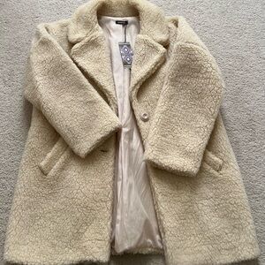Women's Cream Teddy Coat